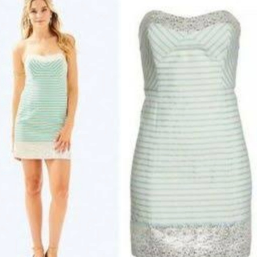 **SPRING CLEANING PRICE DROP ** Lilly Pulitzer Blue/SilverMetallic Dress Size 6